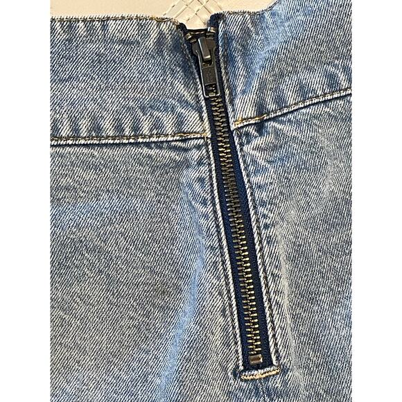 Alice + Olivia Short Noah Denim Pleated Skort size 28 - Picture 5 of 11